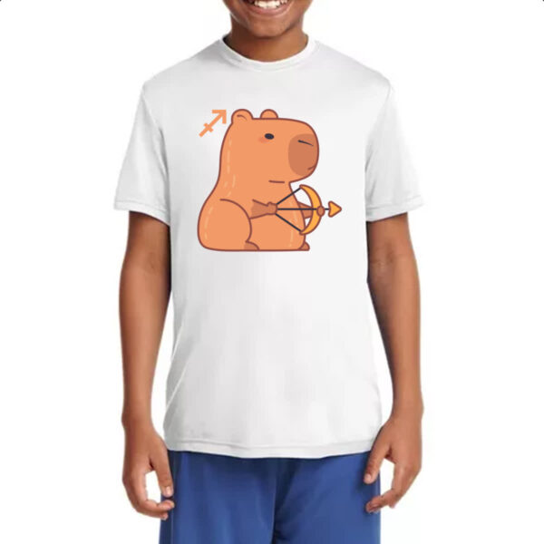 Camiseta Infanto Juvenil Signo Capivara Sagitario - Imagem 4