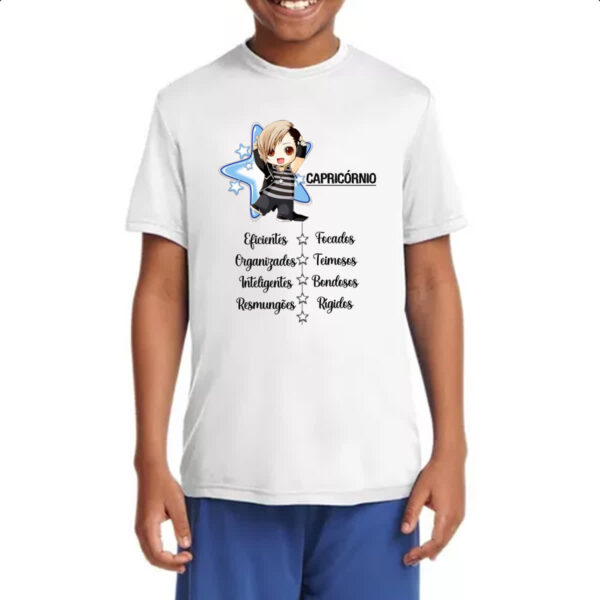 Camiseta Infanto Juvenil Signo Cute Capricornio - Imagem 4