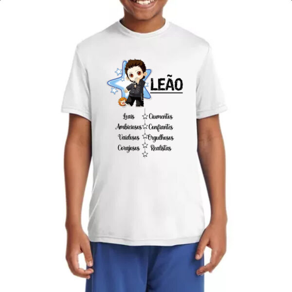 Camiseta Infanto Juvenil Signo Cute Leao - Imagem 4