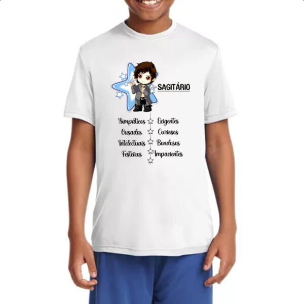 Camiseta Infanto Juvenil Signo Cute Sagitario - Imagem 4
