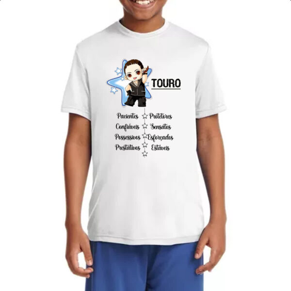 Camiseta Infanto Juvenil Signo Cute Touro - Imagem 4