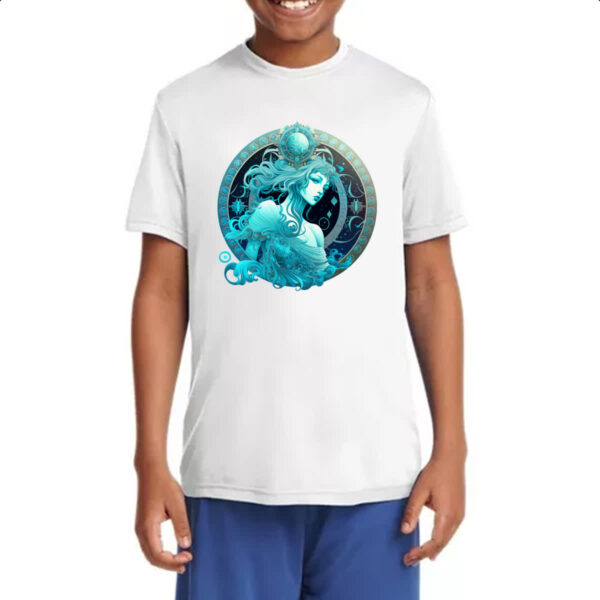 Camiseta Infanto Juvenil Signo de Aquario placa de luxo - Imagem 4