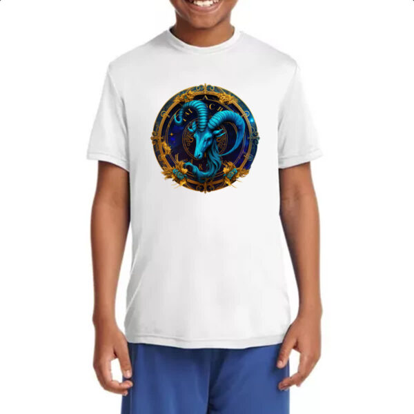 Camiseta Infanto Juvenil Signo de Capricornio placa de luxo - Imagem 4