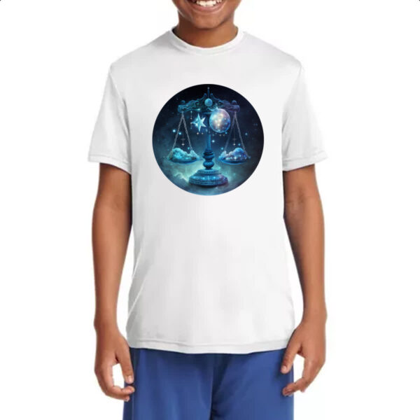 Camiseta Infanto Juvenil Signo de Libra placa de luxo - Imagem 4