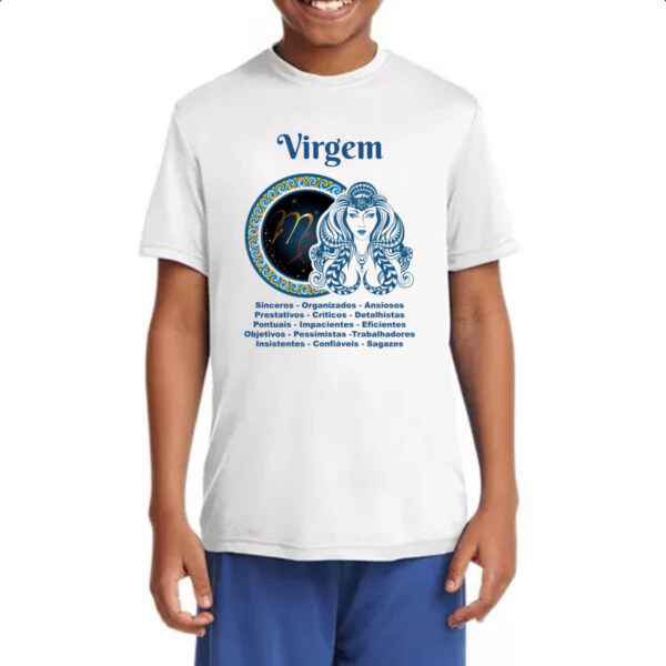 Camiseta Infanto Juvenil Signo de Virgem adjetivos - Imagem 4