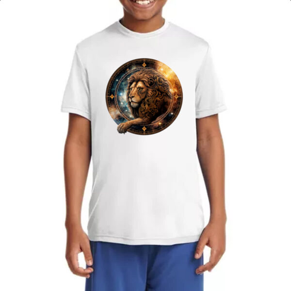 Camiseta Infanto Juvenil Signo de leao logo de luxo - Imagem 4