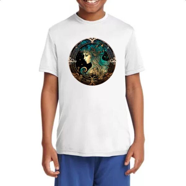 Camiseta Infanto Juvenil Signo de virgem logo de luxo - Imagem 4