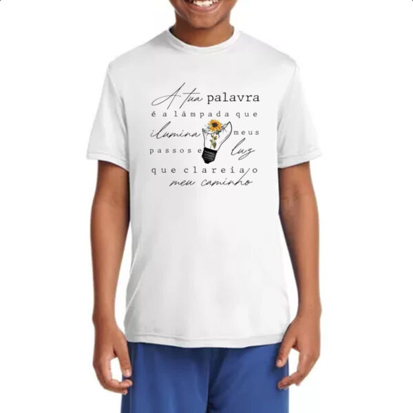 Camiseta Infanto Juvenil Salmos A tua palavra - Imagem 4