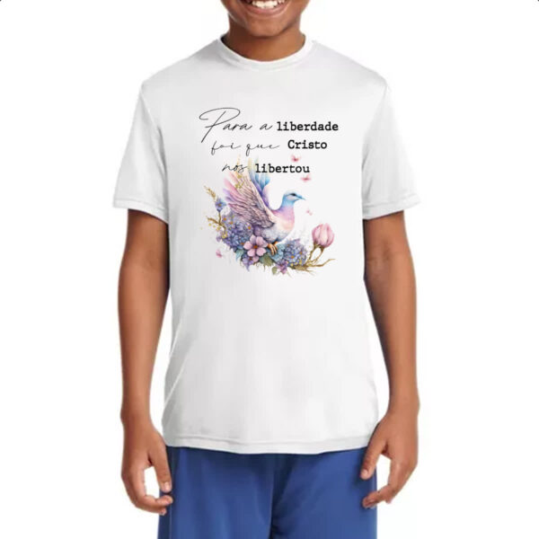 Camiseta Infanto Juvenil Salmos Liberdade - Imagem 4
