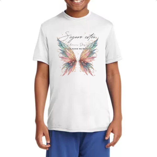 Camiseta Infanto Juvenil Salmos seguro estouu - Imagem 4