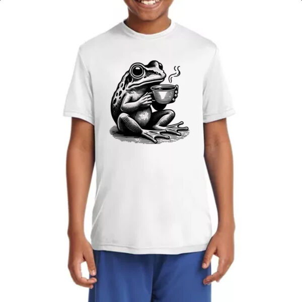 Camiseta Infanto Juvenil Sapo tomando cafe - Imagem 4