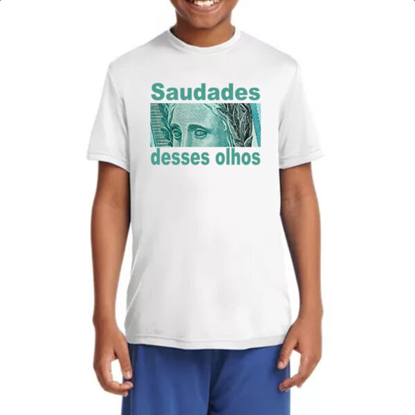 Camiseta Infanto Juvenil Saudades desses olhos - Imagem 4