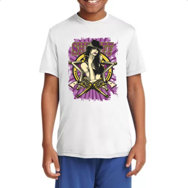 Camiseta Infanto Juvenil Sheriff girl - Imagem 4