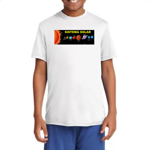 Camiseta Infanto Juvenil Sistema solar noite - Imagem 4