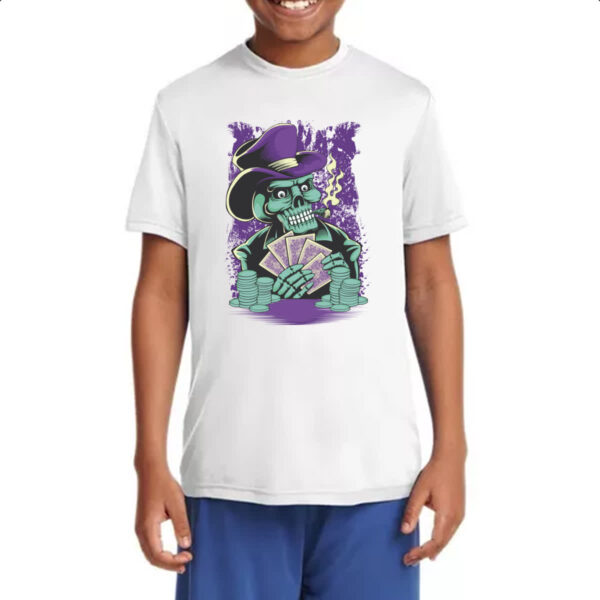 Camiseta Infanto Juvenil Skull poker - Imagem 4