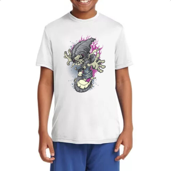 Camiseta Infanto Juvenil Skull skate - Imagem 4