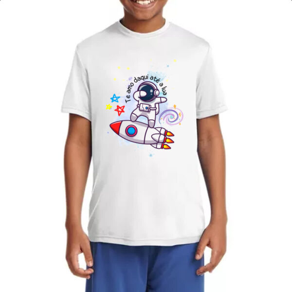 Camiseta Infanto Juvenil Astronauta dab no foquete - Imagem 4