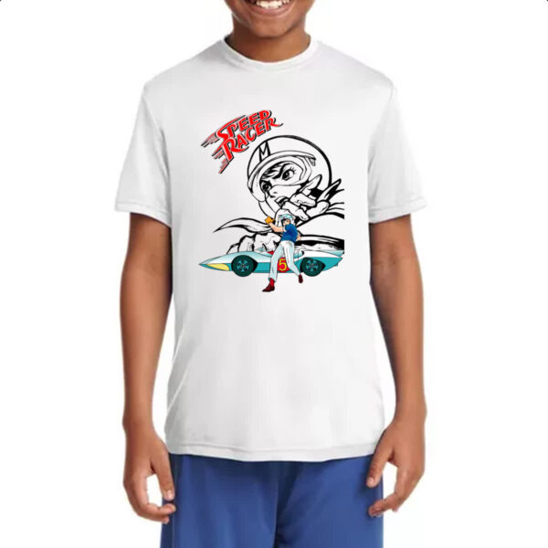 Camiseta Infanto Juvenil Speed Racer logo e grafite - Imagem 4