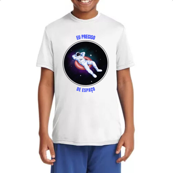 Camiseta Infanto Juvenil Astronauta preciso de espaco - Imagem 4