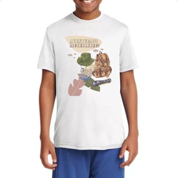 Camiseta Infanto Juvenil Aventureiro Mochileiro - Imagem 4