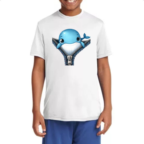 Camiseta Infanto Juvenil Baleia no ziper - Imagem 4
