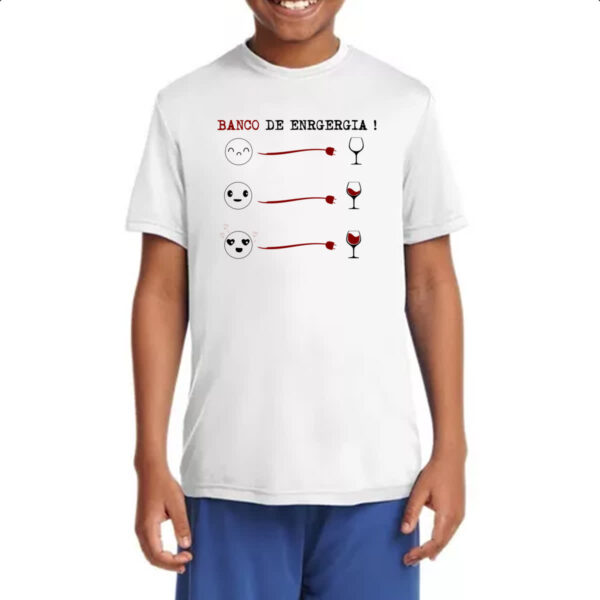 Camiseta Infanto Juvenil Banco de energia vinho - Imagem 4