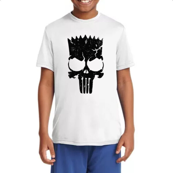 Camiseta Infanto Juvenil Bart Punisher Justiceiro Simbolo - Imagem 4