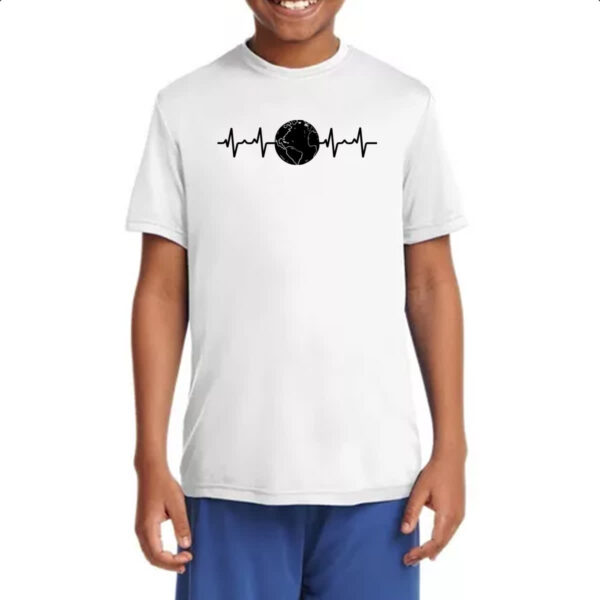 Camiseta Infanto Juvenil Batimento cardiaco planeta terra - Imagem 4