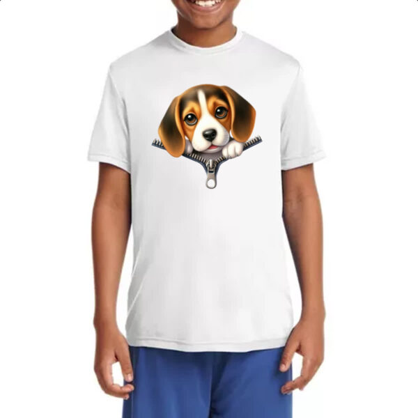 Camiseta Infanto Juvenil Beagle no Ziper - Imagem 4