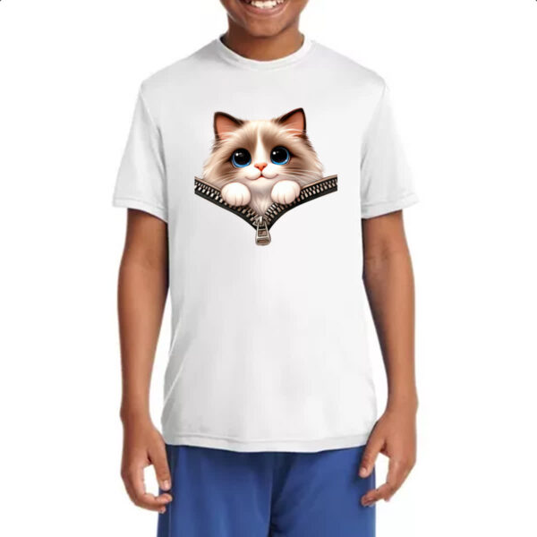 Camiseta Infanto Juvenil Birman no ziper - Imagem 4