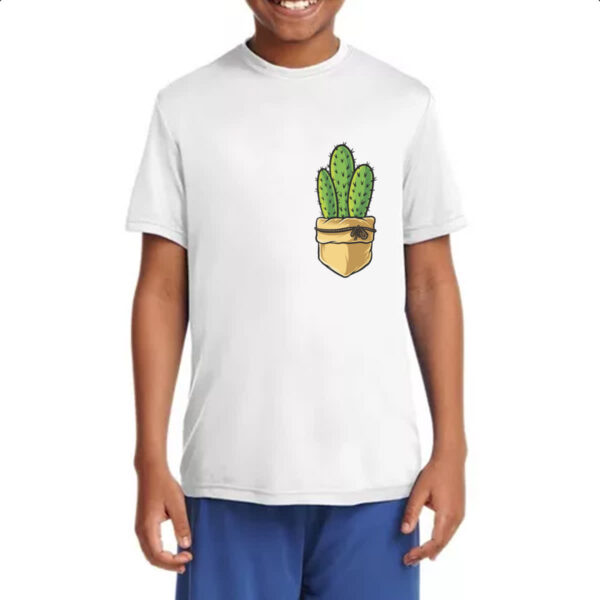 Camiseta Infanto Juvenil Bolso com cacto e laco - Imagem 4