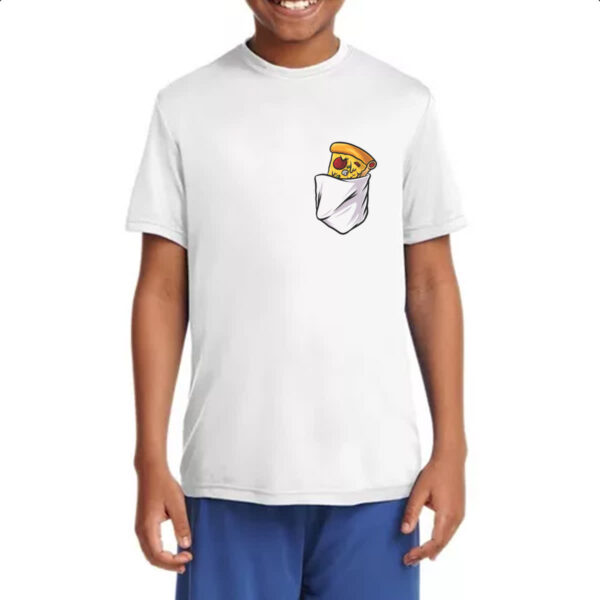 Camiseta Infanto Juvenil Bolso com pizza - Imagem 4