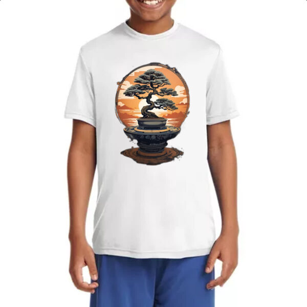 Camiseta Infanto Juvenil Bonsai magico Japao sunset - Imagem 4