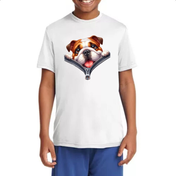 Camiseta Infanto Juvenil Bulldog no Ziper - Imagem 4