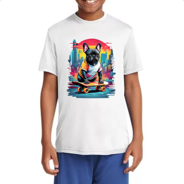 Camiseta Infanto Juvenil Bulldog skatista color urbano - Imagem 4
