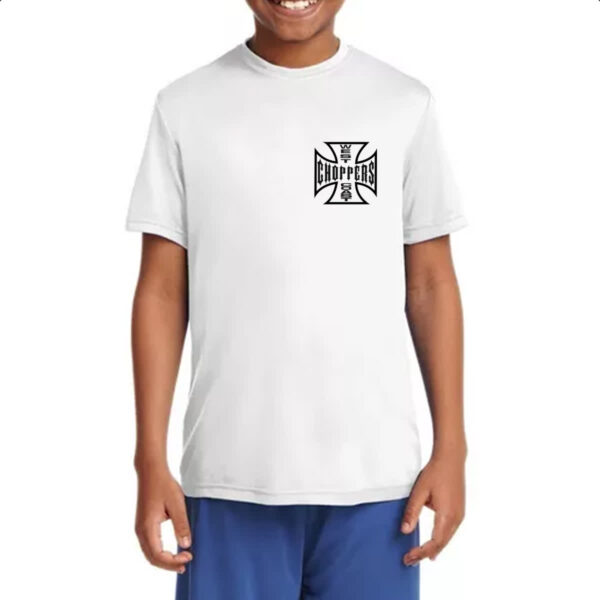 Camiseta Infanto Juvenil West coast chopper cruz vazada brasao - Imagem 4