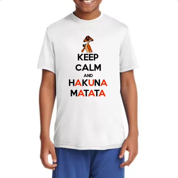 Camiseta Infanto Juvenil Keep Calm and Hakuna Matata - Imagem 4