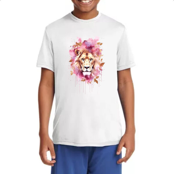 Camiseta Infanto Juvenil Yeshua flores rosa - Imagem 4