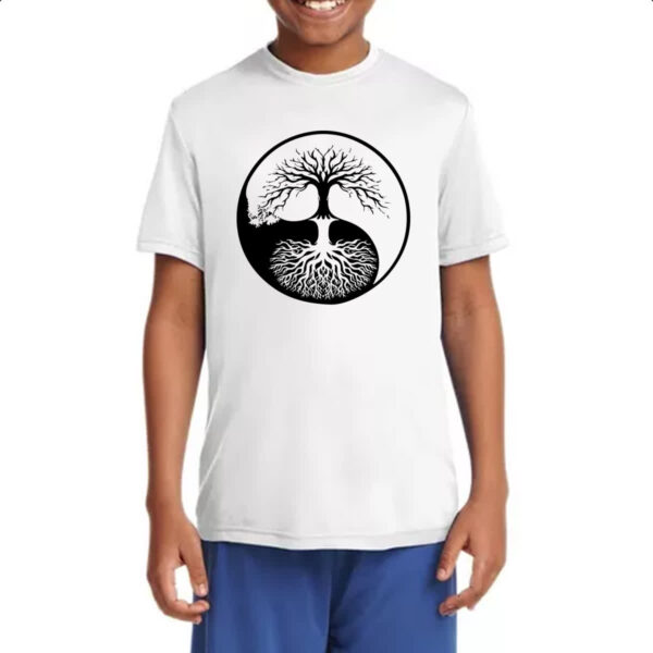 Camiseta Infanto Juvenil Yin Yang Arbore da vida - Imagem 4