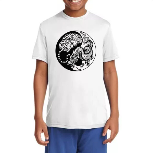 Camiseta Infanto Juvenil Yin e Yang Dragao e Tigre - Imagem 4