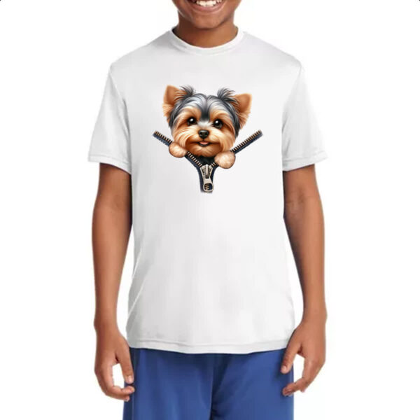 Camiseta Infanto Juvenil Yorkshire Terrier no Ziper - Imagem 4