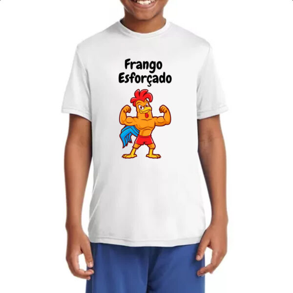 Camiseta Infanto Juvenil Academia frango esforcado - Imagem 4