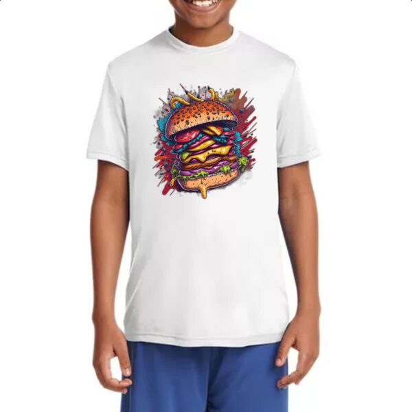 Camiseta Infanto Juvenil Hamburguer exagerado splash - Imagem 4