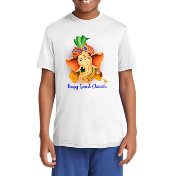 Camiseta Infanto Juvenil Happy Ganesh Chaturthi - Imagem 4