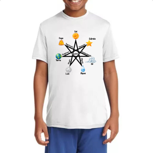 Camiseta Infanto Juvenil Heptagrama oraculo - Imagem 4