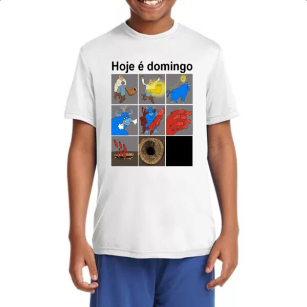Camiseta Infanto Juvenil Hoje e domingo pe de cachimbo - Imagem 4