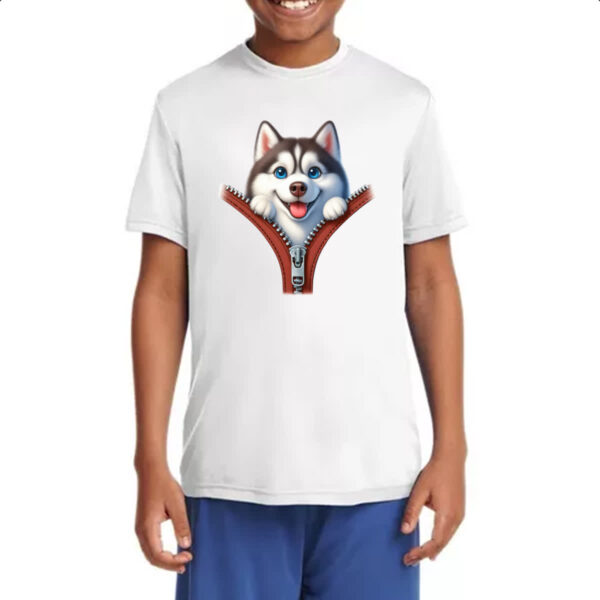 Camiseta Infanto Juvenil Husky no Ziper - Imagem 4