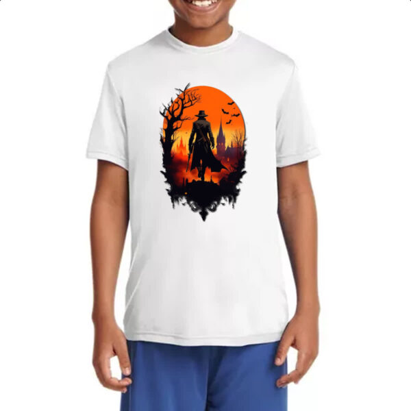Camiseta Infanto Juvenil Cacador de vampiros sunset art - Imagem 4