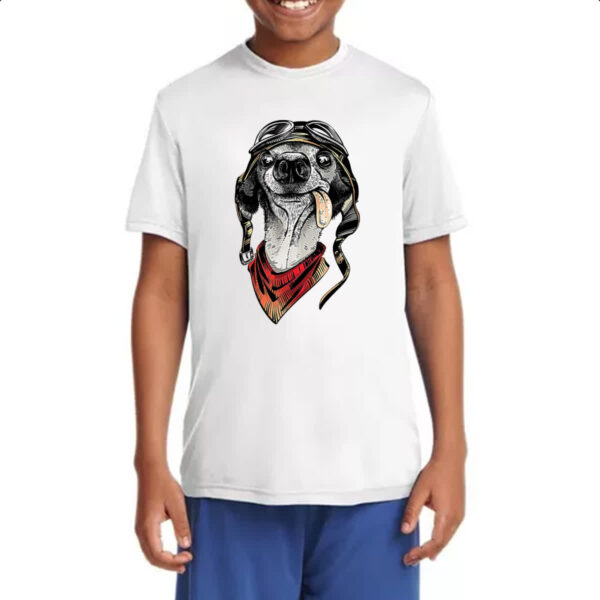 Camiseta Infanto Juvenil Cachorro doido piloto - Imagem 4