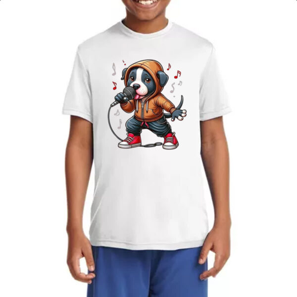 Camiseta Infanto Juvenil Cachorro filhote cantor - Imagem 4